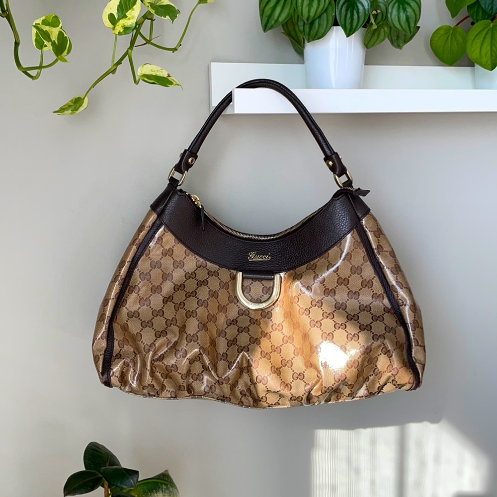 Gucci D Ring Hobo GG Canvas Medium